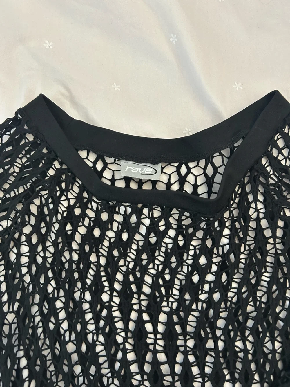 Y2K Rave Fishnet Top - Picture 2 of 3
